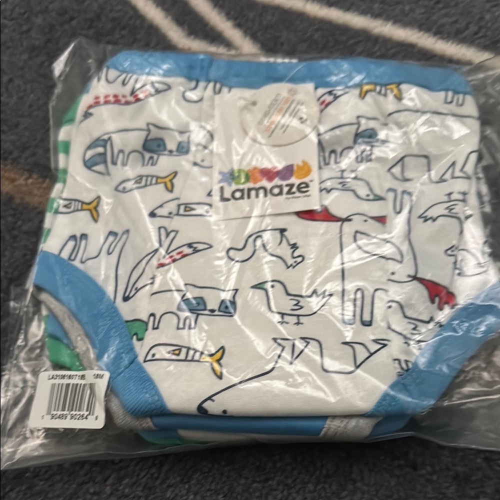 Lamaze Baby underwear - Blue and White